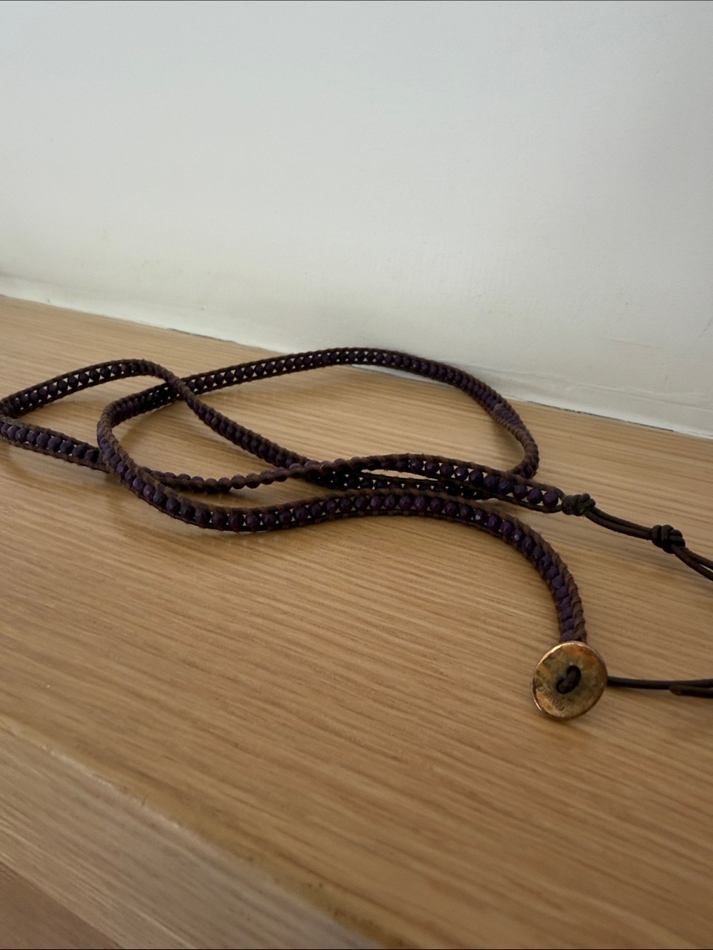 Chan Luu purple beaded wrap bracelet